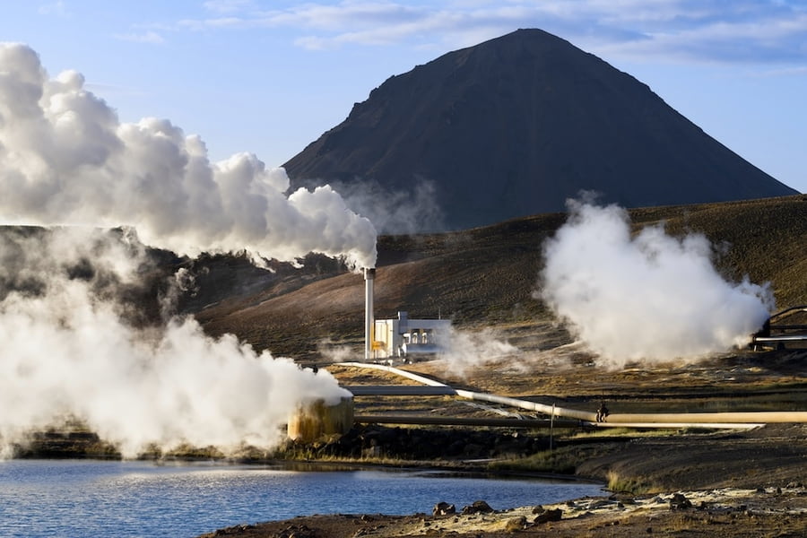 Geothermal Power Plant in Mývatn, Iceland.